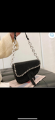 Black Studed hand purse with straps